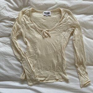 Rouje Cotton Pointelle Top - 36